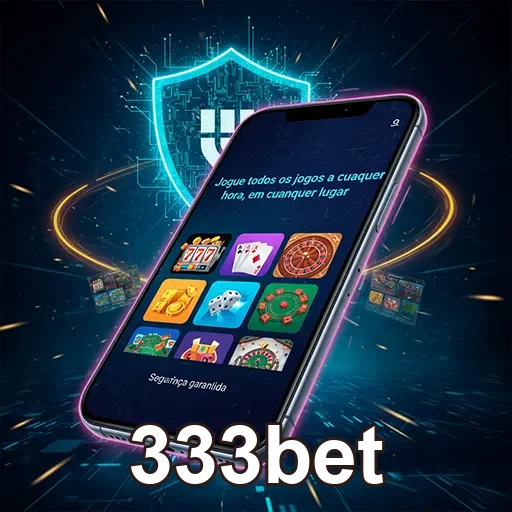 Imagem do aplicativo 333bet com interface de apostas, promovendo o site 333bet para apostas esportivas e jogos online.